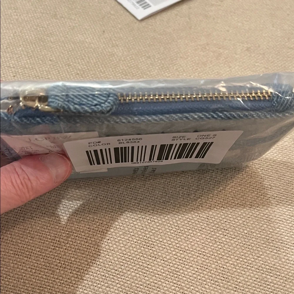 J. Crew Chambray Heart Card Wallet/NWT